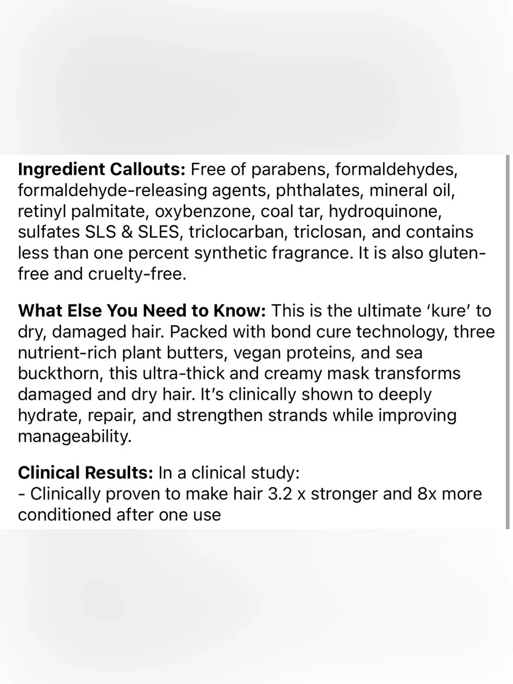AMIKA Mini The Kure Intense Strength Repair Mask